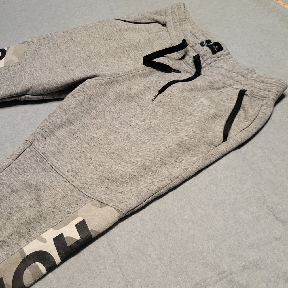 Hollister California Men's Large Gray Jogger Sweatpants CALIFORNIA Logo